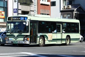 京都市バス いすゞPJ-LV234N1 1177号車 26系統 四条堀川にて