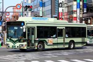 京都市バス 日野 LNG-HU8JMGP 2660号車 5系統 京都駅前にて