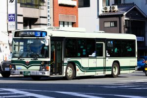 京都市バス いすゞPJ-LV234N1 1160号車 3系統 四条堀川にて