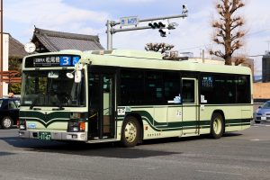 京都市バス いすゞPJ-LV234N1 1167号車 3系統 西大路四条にて