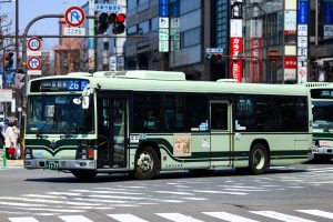 京都市バス いすゞPJ-LV234N1 1177号車 26系統 京都駅前にて