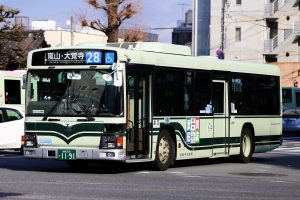 京都市バス いすゞPJ-LV234N1 1191号車 28系統 西大路四条にて