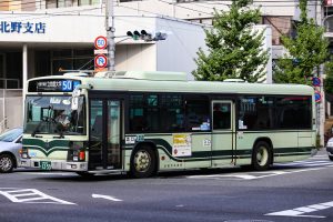 京都市バス いすゞPJ-LV234N1 1259号車 50系統 北野白梅町にて