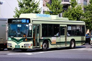 京都市バス 日野 LNG-HU8JMGP 2821号車 50系統 北野白梅町にて