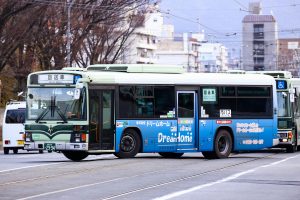 京都市バス いすゞQKG-LV234L3 2994号車 回送車 島津製作所前にて