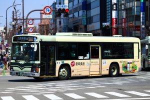 京都市バス いすゞエルガType-B KL-LV834L1 502号車 205系統 京都駅前にて
