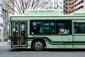 京都市バス 日野 BJG-HU8JMFP 2273号車 59系統 御池笹屋町にて ハイブリッドユニットアップ