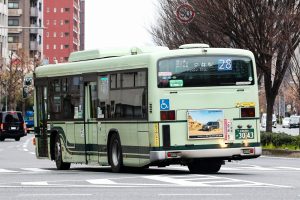 京都市バス いすゞQKG-LV234N3 3043号車 28系統 四条堀川にて