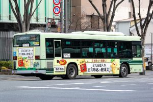 京都市バス いすゞ2代目エルガ 2DG-LV290N2 3653号車 202系統 烏丸御池にて