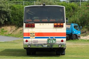 船木鉄道バス 日野レインボーRR(P-RR172BA) 山口22 う 2496 リア （2021年7月）