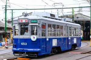 広島電鉄650形 653号車 千田車庫にて※許可を得て撮影 2015年7月撮影。
