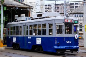 広島電鉄650形 653号車 千田車庫にて※許可を得て撮影 2015年7月撮影。