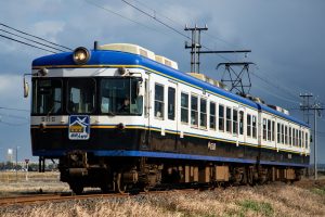 一畑電鉄5000系 「出雲大社号」5010編成さよなら運転 川跡→高浜にて。(2025年1月撮影)