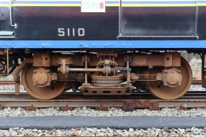一畑電鉄5000系 5010編成 5110号車 FS510台車 先頭側(2025年1月撮影)