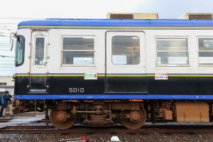 一畑電鉄5000系 5010編成 5010号車 FS510台車 先頭側(2025年1月撮影)