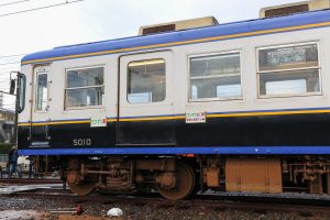 一畑電鉄5000系 5010編成 5010号車 FS510台車 先頭側(2025年1月撮影)