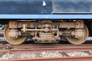 一畑電鉄5000系 5010編成 5010号車 FS510台車 妻面側(2025年1月撮影)