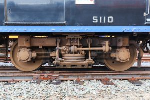 一畑電鉄5000系 5010編成 5110号車 FS510台車 先頭側(2025年1月撮影)