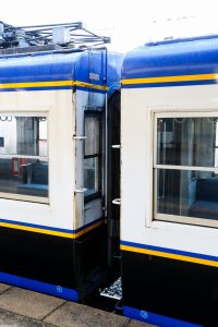一畑電鉄5000系 5010編成 (2025年1月撮影) 妻面 ←5010号車|5110号車→
