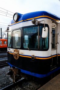 一畑電鉄5000系 5010編成 5010号車 雲州平田駅にて。(2025年1月撮影) 前面アップ