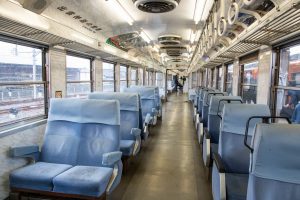 一畑電鉄5000系 5010編成 雲州平田駅にて。(2025年1月撮影) 内装