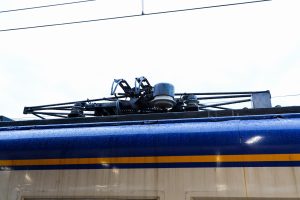 一畑電鉄5000系 5010編成 (2025年1月撮影) パンタグラフ(PT42)
