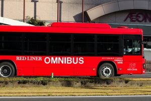 鹿児島市交通局 いすゞエルガ (2RG-LV290N4･鹿児島230 あ 1416)の非公式側。2025年1月撮影。