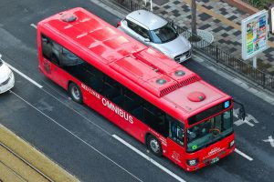 鹿児島市交通局 いすゞエルガ (QDG-LV290N1･鹿児島230 あ 1626)の屋根。2025年1月撮影。