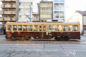 広島電鉄700形 762号の側面サイドビュー 2021年1月撮影。