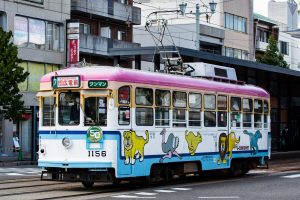 広島電鉄1150形 1156号 7号線広電前行き 2021年10月撮影。