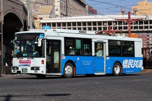 鹿児島交通 富士重工 新7E (KL-UA272KAM 鹿児島200 か 1859･元東京都交通局)の公式側型式写真 2025年1月撮影。