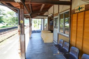 JR西日本･姫新線 美作江見駅の改札口（岡山県美作市）
