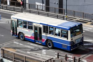 山梨交通 いすゞキュービック リフト(U-LV224K) C654号車 屋根（2021年2月撮影）