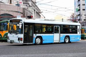 鹿児島交通 いすゞ エルガType-B(KL-LV834L1 鹿児島200 か 1897･元東京都交通局) 2020年8月撮影。