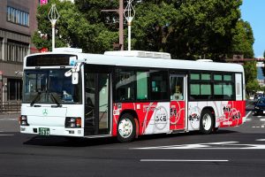 鹿児島交通 いすゞ エルガType-B(KL-LV834L1 鹿児島200 か 1939･元東京都交通局) 2020年8月撮影。
