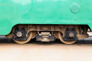 広島電鉄1900形 1901号の台車 2015年7月撮影。