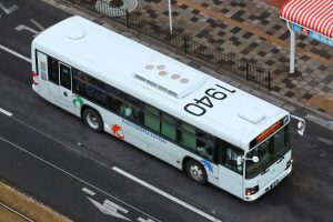 鹿児島交通 いすゞ エルガType-B(KL-LV834L1 鹿児島200 か 1940･元東京都交通局) の屋根 2025年1月撮影。