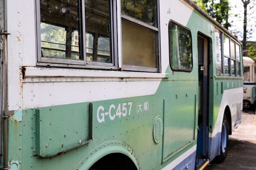 都営バスG-C457（大塚）。板橋交通公園で保存展示中のいすゞBU04系川重ボディ車。