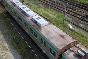 京都市交通局10系前期車 1108F(KS08) 屋根 2025年8月撮影