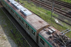 京都市交通局10系前期車 1108F(KS08) 屋根 2025年8月撮影