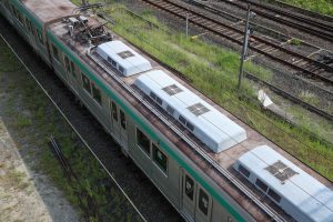 京都市交通局10系前期車 1108F(KS08) 屋根 2025年8月撮影
