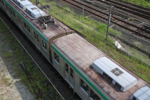 京都市交通局10系前期車 1108F(KS08) 屋根 2025年8月撮影