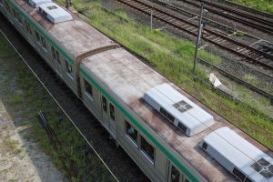 京都市交通局10系前期車 1108F(KS08) 屋根 2025年8月撮影