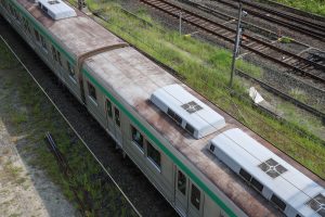 京都市交通局10系前期車 1108F(KS08) 屋根 2025年8月撮影