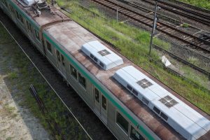 京都市交通局10系前期車 1108F(KS08) 屋根 2025年8月撮影