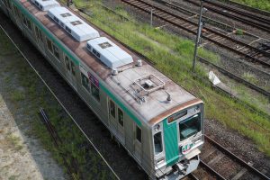 京都市交通局10系前期車 1108F(KS08) 屋根 2025年8月撮影