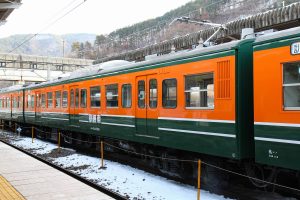 JR東日本・長野総合車両センター　115系1000番台 N15編成（訓練車）　モハ114-1180