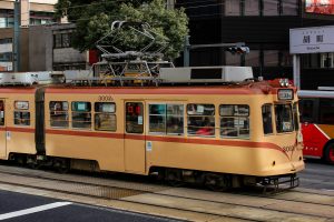 広島電鉄3000形 3002B 1号線 胡町付近にて