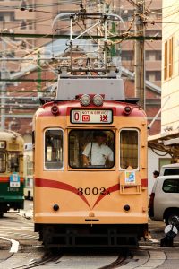 広島電鉄3000形 3002号 広電前にて