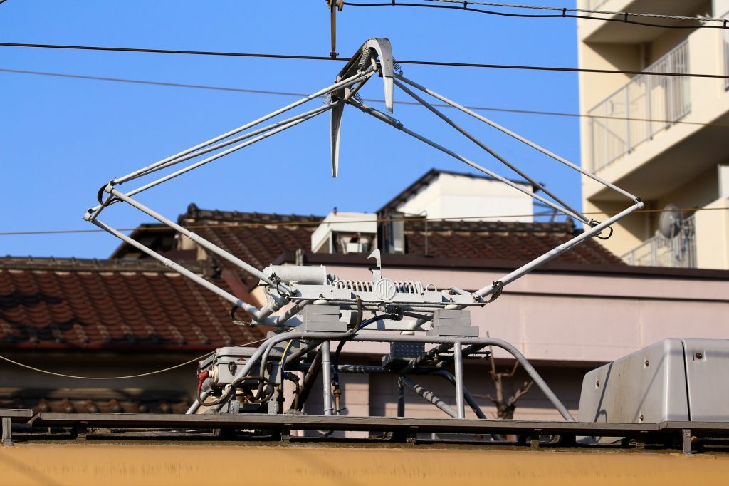 広島電鉄3000形 3004号 パンタグラフ